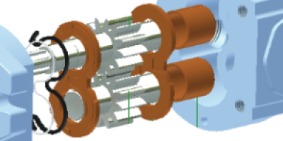 Flasque de compensation des efforts dus à la pression